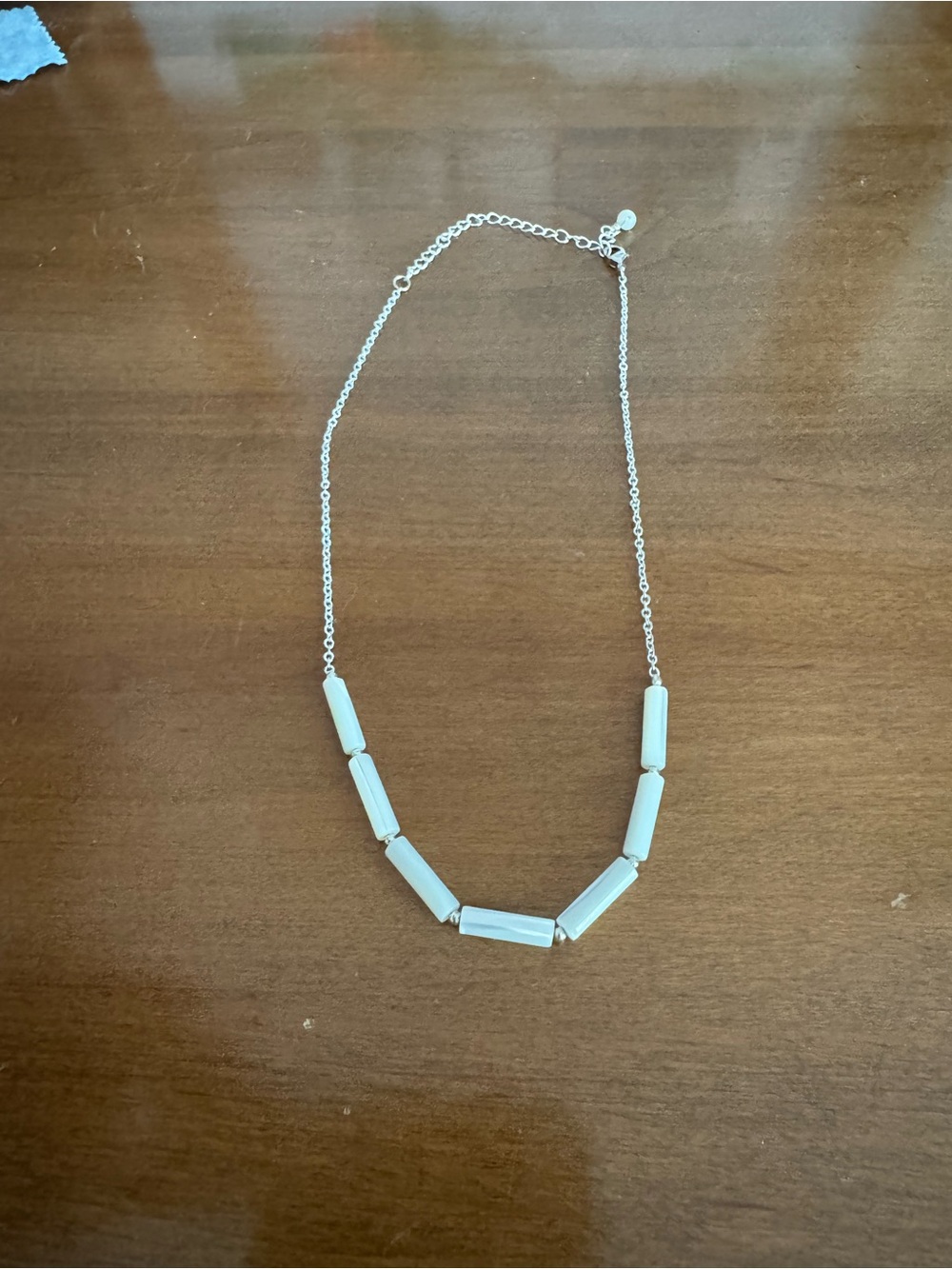 Elegant White Mother Of Pearl Bead Necklace - Women Jewelry